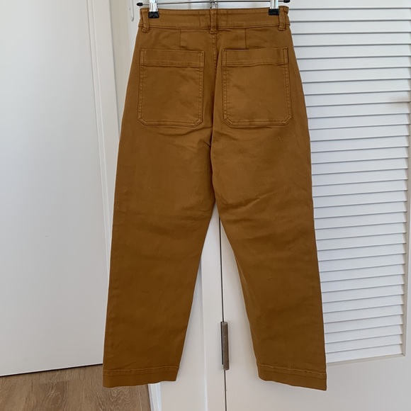 Everlane High-Rise Cropped Straight Short Jeans in Golden Brown Size 0 - Picture 3 of 7